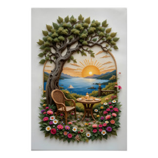 Serene besticktes Heiligtum Poster