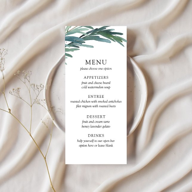 Serene Blätter Wedding Menu (Von Creator hochgeladen)