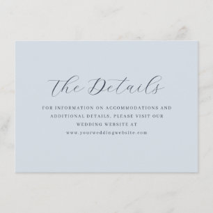 Serene Blaue typografische Eleganz Begleitkarte