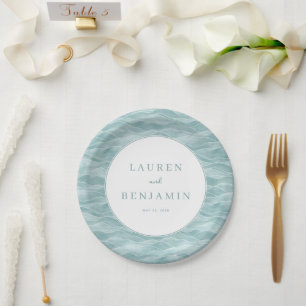 Serene Blaue Welle Ozeanische Pappteller