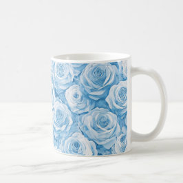 Serene Blue Blooms Kaffeetasse