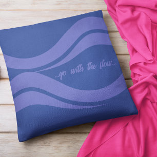 Serene Blue "Go with the Flow" Kissen