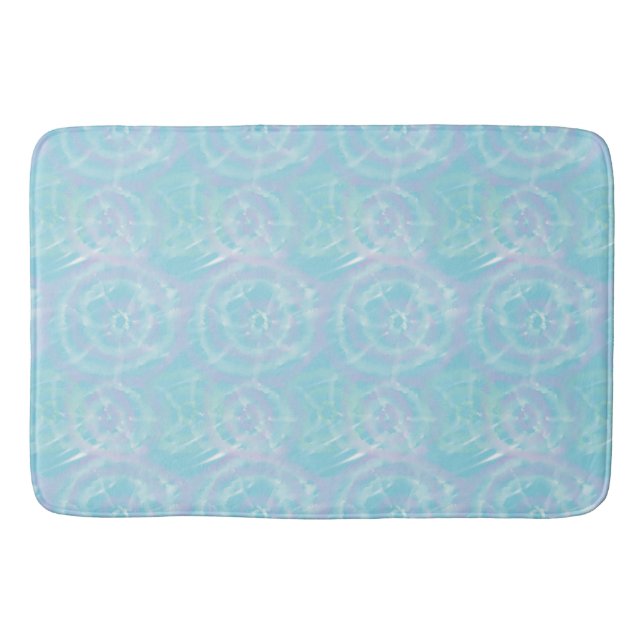 Serene Blue Krawatte-Dye Badematte (Vorderseite)