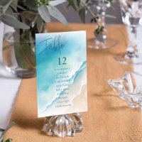 Serene Blue Ocean Beach Table Seekarten
