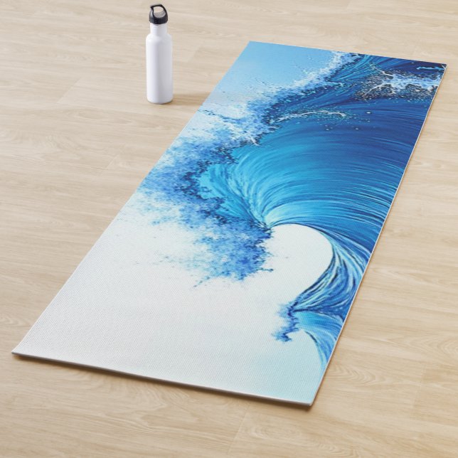 Serene Blue Wave Splashes Yogamatte (Beispiel)