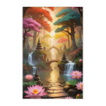 Serene Buddhist Tempel inmitten lebendiger Natur