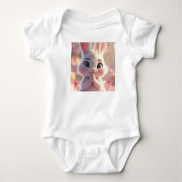 Serene Bunny on Lotus - Baby Bodysuit Baby Strampler