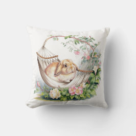 Serene Bunny Retreat Kissen
