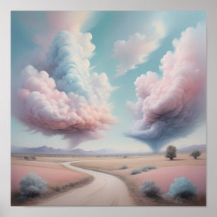 Serene Cloudscape - Dreamame Landschaft Kunst Poster