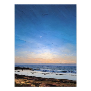 Serene Coastal Sonnenuntergangsmalerei mit lebendi Fotodruck