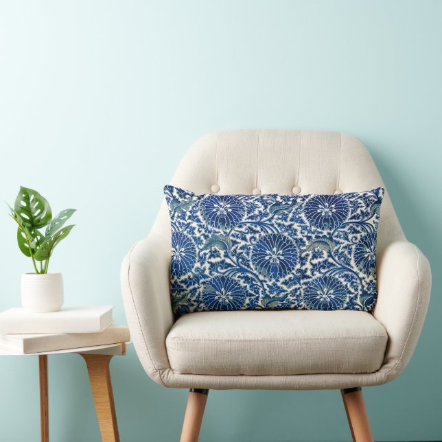 Serene Comfort: Blauer Lumbalkissen Lendenkissen (Stuhl )