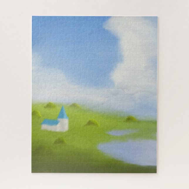 Serene Countryside Landscape (Vertikal)