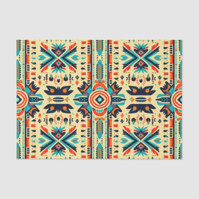Serene Desert Sky Aztec Decoupage Elegance Seidenpapier (Vorderseite)