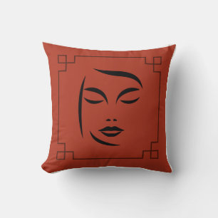 "Serene Dreams" Square Kissen - Geschlossene Augen