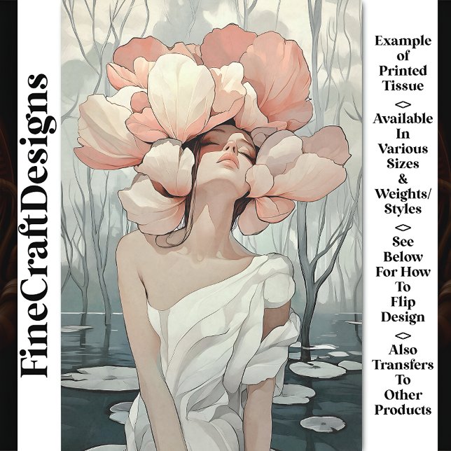 Serene Ethereal Korallen, Creme CB9 Decoupage Seidenpapier (Von Creator hochgeladen)