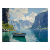 Serene Fjord mit Türmenden Klippen