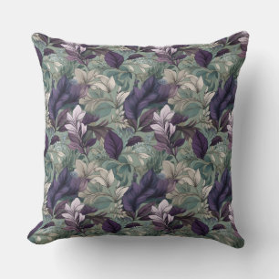 Serene Floral Dreams: Lila und Lavender Elegance Kissen