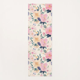 Serene Floral Pink Flow Elegant Calming Ästhetik Yogamatte