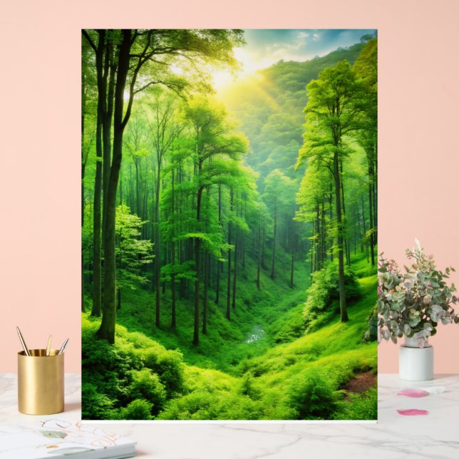 Serene Forest Glow" Wall Art. Acrylschild (Hochzeit)