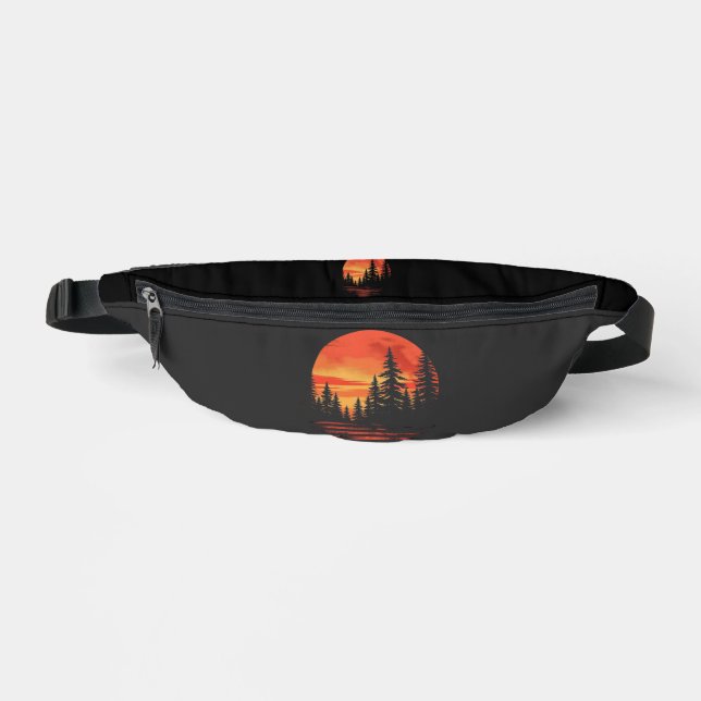 Serene Forest Sunset Bauchtasche (Vorderseite)
