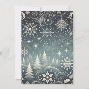 Serene Forest Weihnachtskarte Feiertagskarte