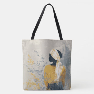 Serene Frau und all das vergoldete Laub Tasche