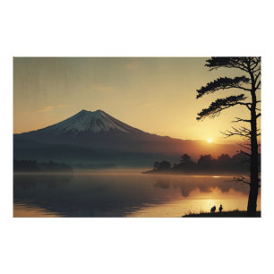 Serene Fuji-Landschaftswandkunst Fotodruck