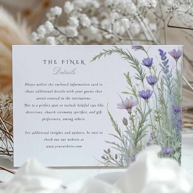 Serene Garden Herbs Wedding Information Card Begleitkarte (Von Creator hochgeladen)
