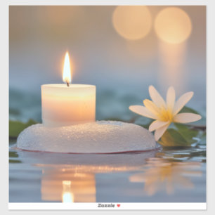 Serene Garden Wellness Candle Light Zen Vibes Calm Aufkleber
