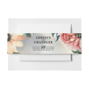 Serene Garden Wreath: Pastel Floral Elegante Einladungsbanderole