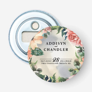 Serene Garden Wreath: Pastel Floral Elegante Flaschenöffner