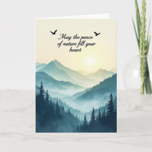 Serene Geburtskarte für Berge Karte