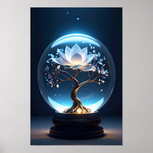 Serene Glows Blume Globe Art Collection Poster