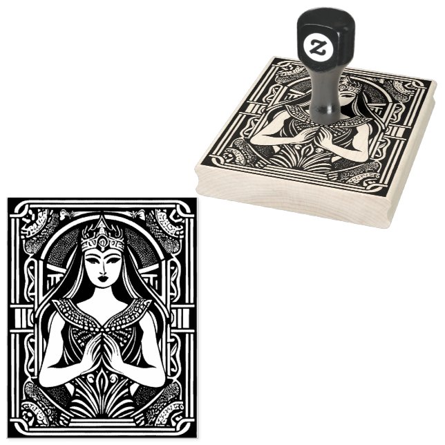Serene Goddess Rubber Briefmarke Gummistempel (Stempel)