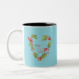 Serene immergreen design für Herbstliebhaber Zweifarbige Tasse