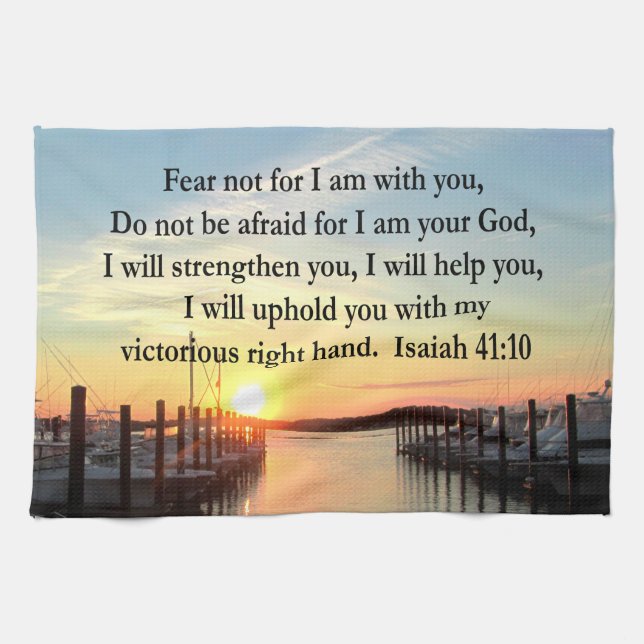SERENE ISAIAH 41:10 SONNENSET FOTO DESIGN HANDTUCH (Horizontal)