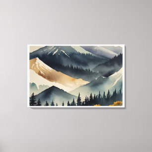 Serene Japanese Mountain Landschaft Leinwanddruck