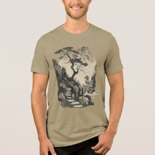 Serene Japanische Landschaft Unisex T-Shirt - Tran Tri-Blend Shirt