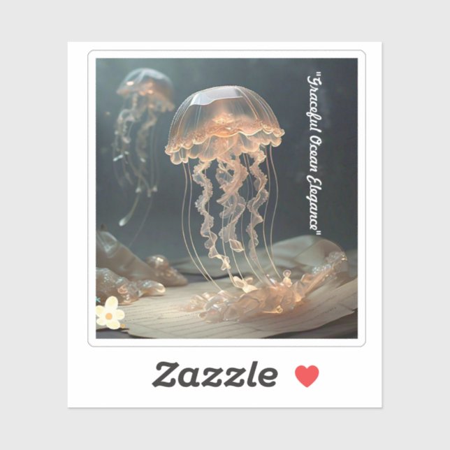 "Serene Jellyfish Artwork" Aufkleber (Blatt)