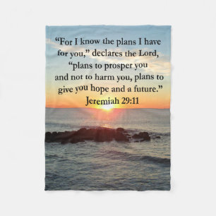 SERENE JEREMIAH 29:11 SUNRISE FLEECEDECKE