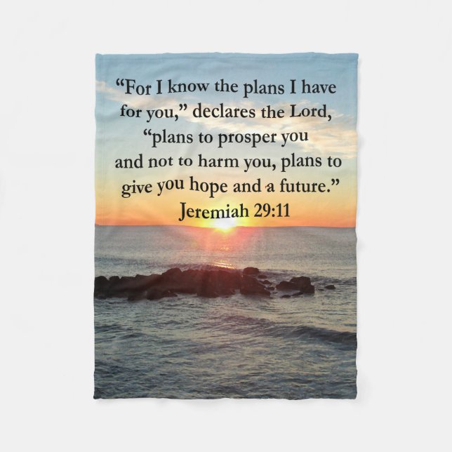 SERENE JEREMIAH 29:11 SUNRISE FLEECEDECKE (Vorderseite)