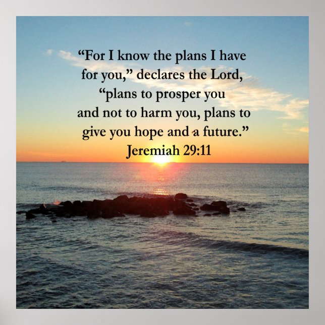 SERENE JEREMIAH 29:11 SUNRISE POSTER (Vorne)