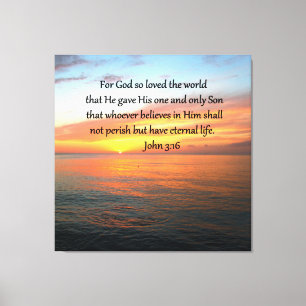 SERENE JOHN 3:16 SONNENRISE-FOTO LEINWANDDRUCK