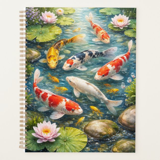 Serene Koi Fish Pond Planner  Planer (Vorderseite)