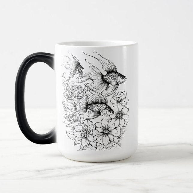 Serene Koi Pond Morphing Tasse - 15 oz (Links)