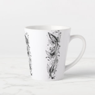 Serene Koi Pond Petite Mug Latte - 12 oz