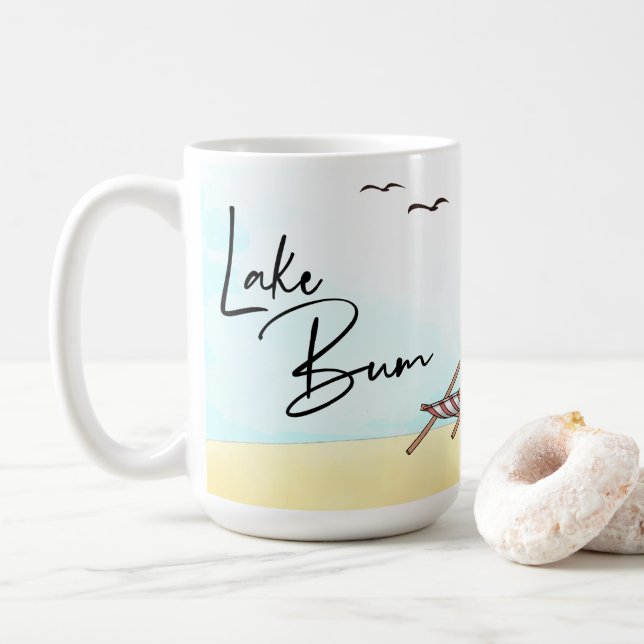 Serene Lake Bum Kaffeetasse (Mit Donut)
