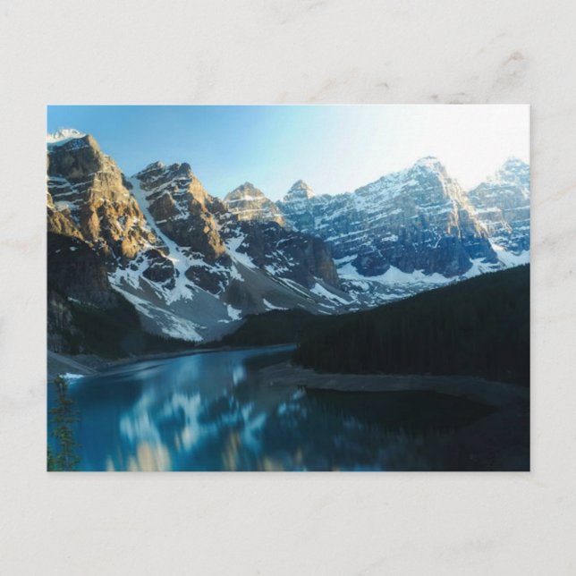 Serene Lake Moraine Banff Nationalpark Postcard Postkarte (Vorderseite)