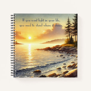 Serene Lake & Quote Notizbuch