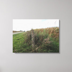 Serene Landscape Country Post im Mittleren Westen Leinwanddruck